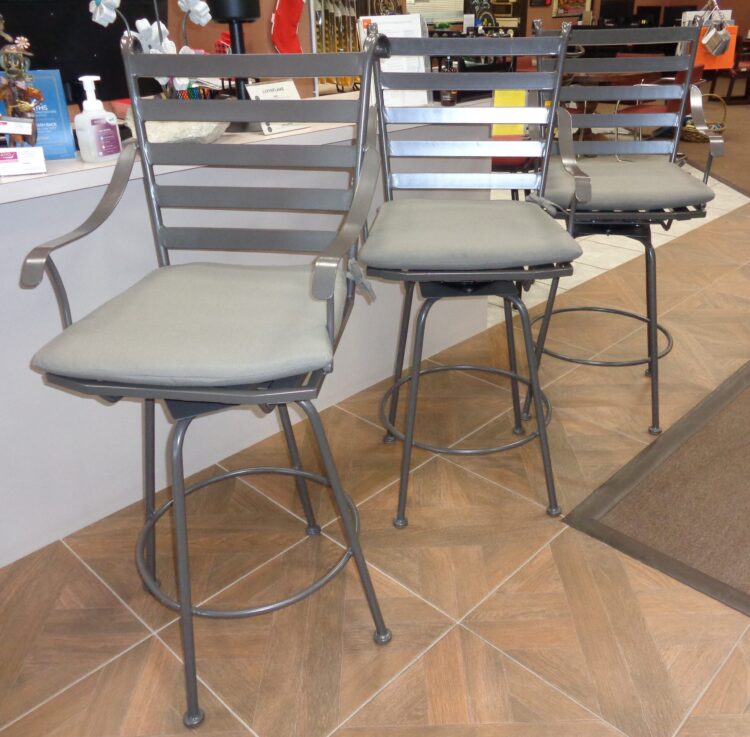 Closeout Item 3 Del Rio Slat Bar Stools Patio Connection