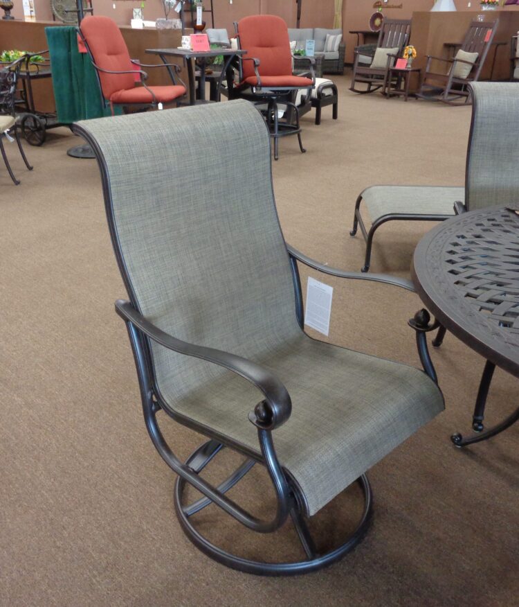 Valbonne Sling Swivel Dining Chair - Patio Connection